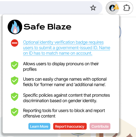 Screenshot of High Fidelity Extension Iteration