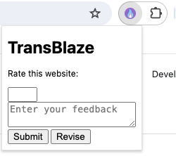 Screenshot of Low-Fidelity Chrome Extension Iteration