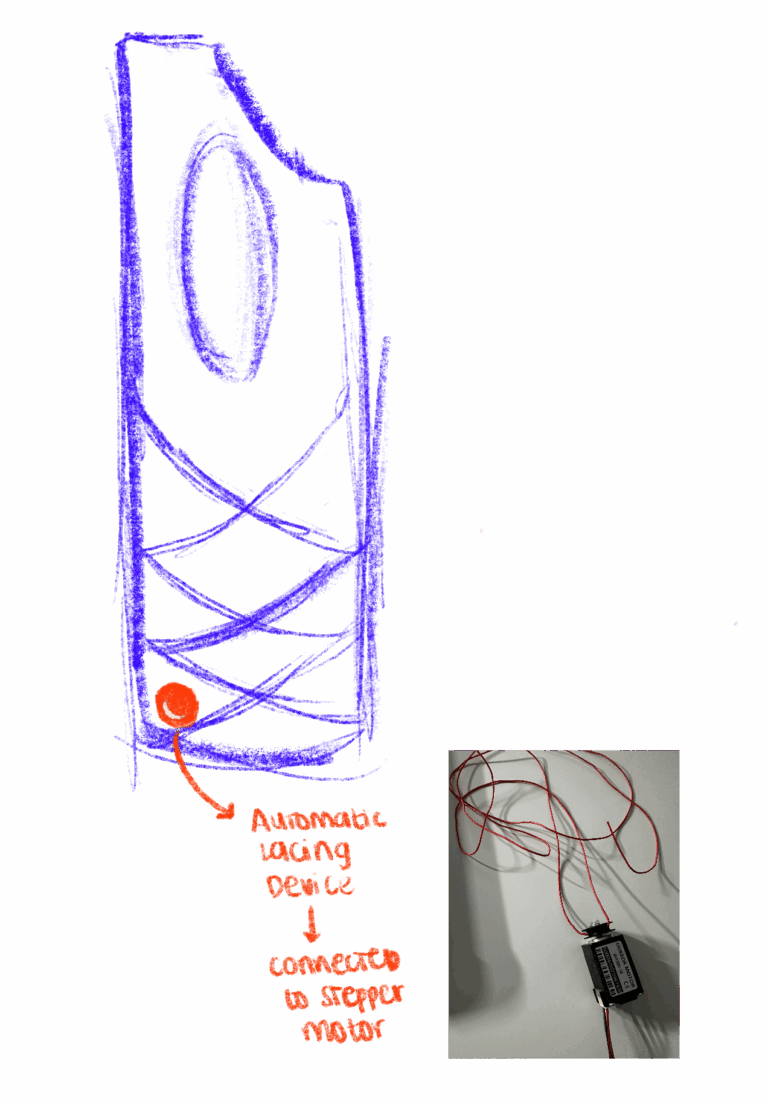 Sideview of vest mechanism.